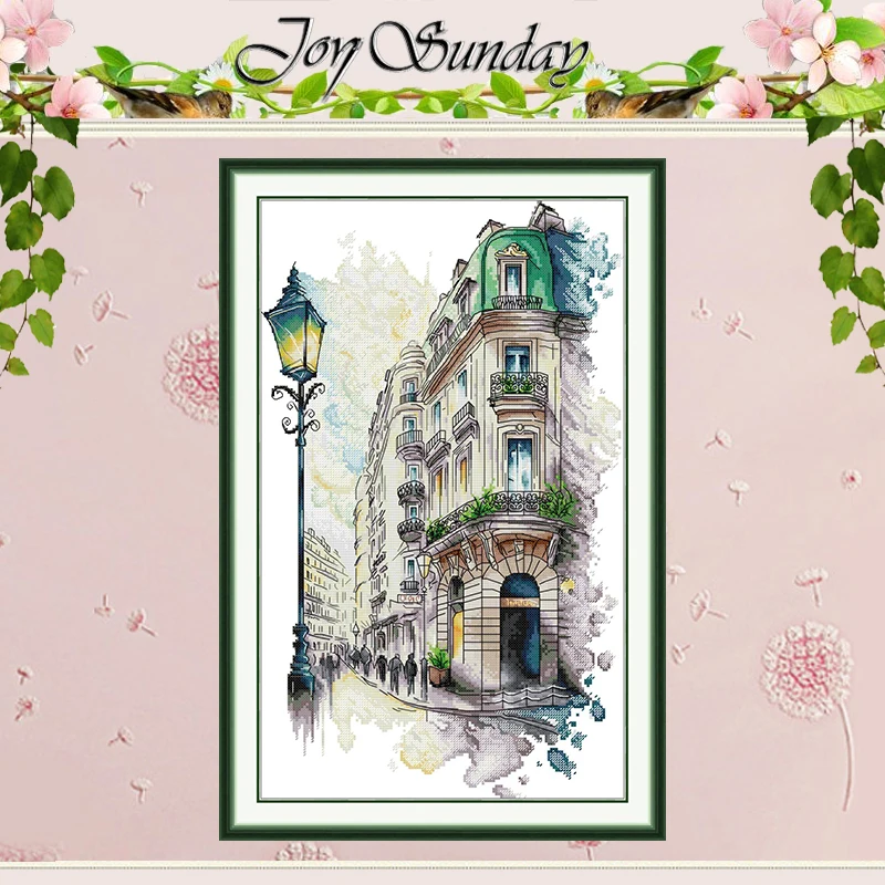 

Парижские улицы, пейзажные узоры, набор для вышивки крестом, сделай сам, 11CT, 14CT, 16CT, штампованный DMC, набор для вышивки крестом, вышивка, рукоделие