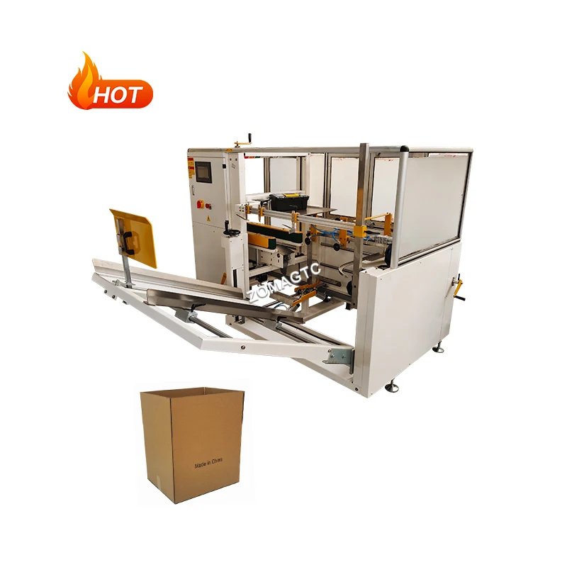 Automatic Integrated Into Packaging Lines Bottom Sealer, And Packer For Box Carton Erecting Carton And Case Erector Machine