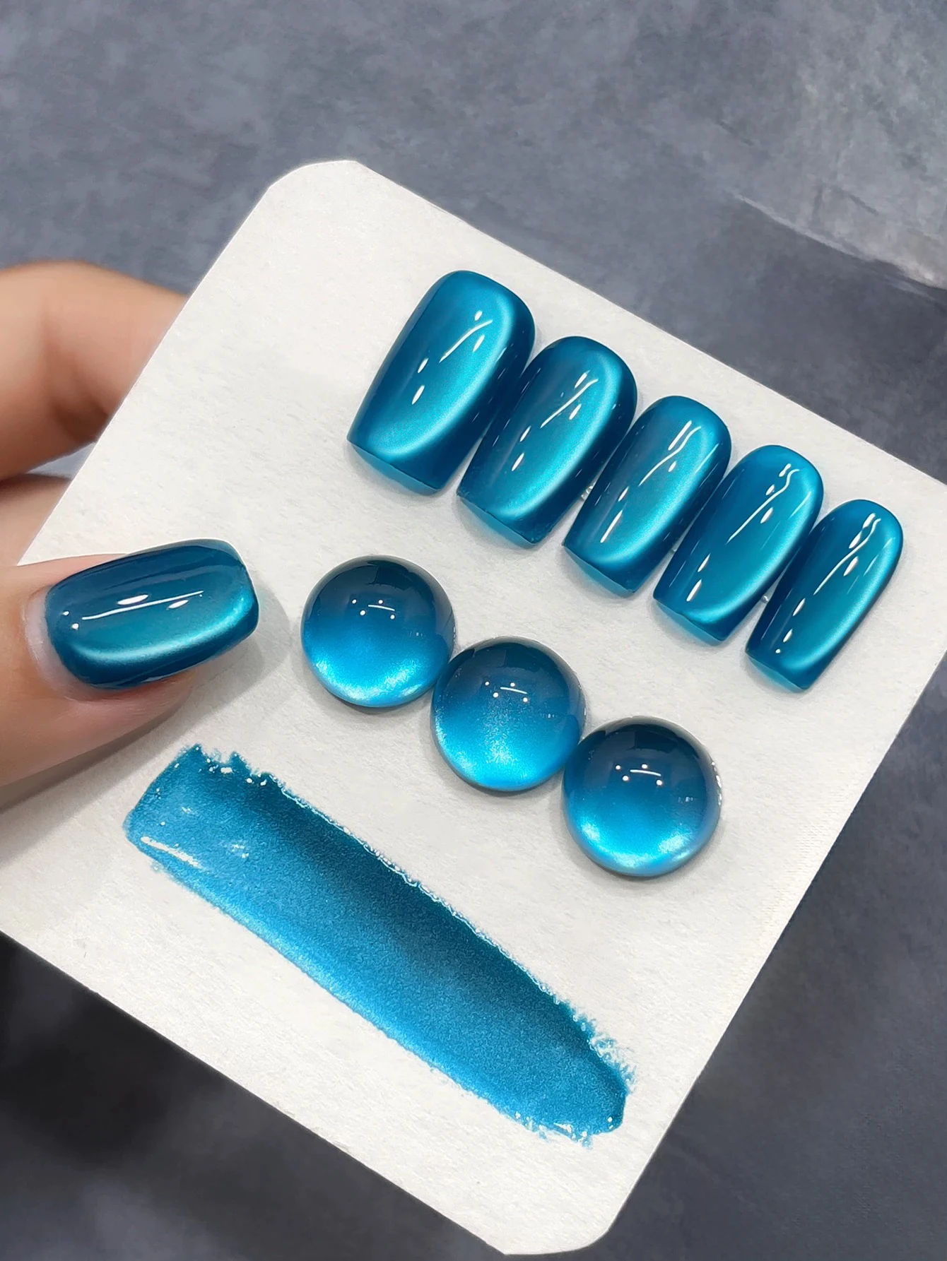 شاكا 10 مللي الراين بحيرة الأزرق القط المغناطيسي هلام الأزرق الداكن بريق نقع قبالة الأشعة فوق البنفسجية هلام مسمار الفن الورنيش مانيكير الأظافر