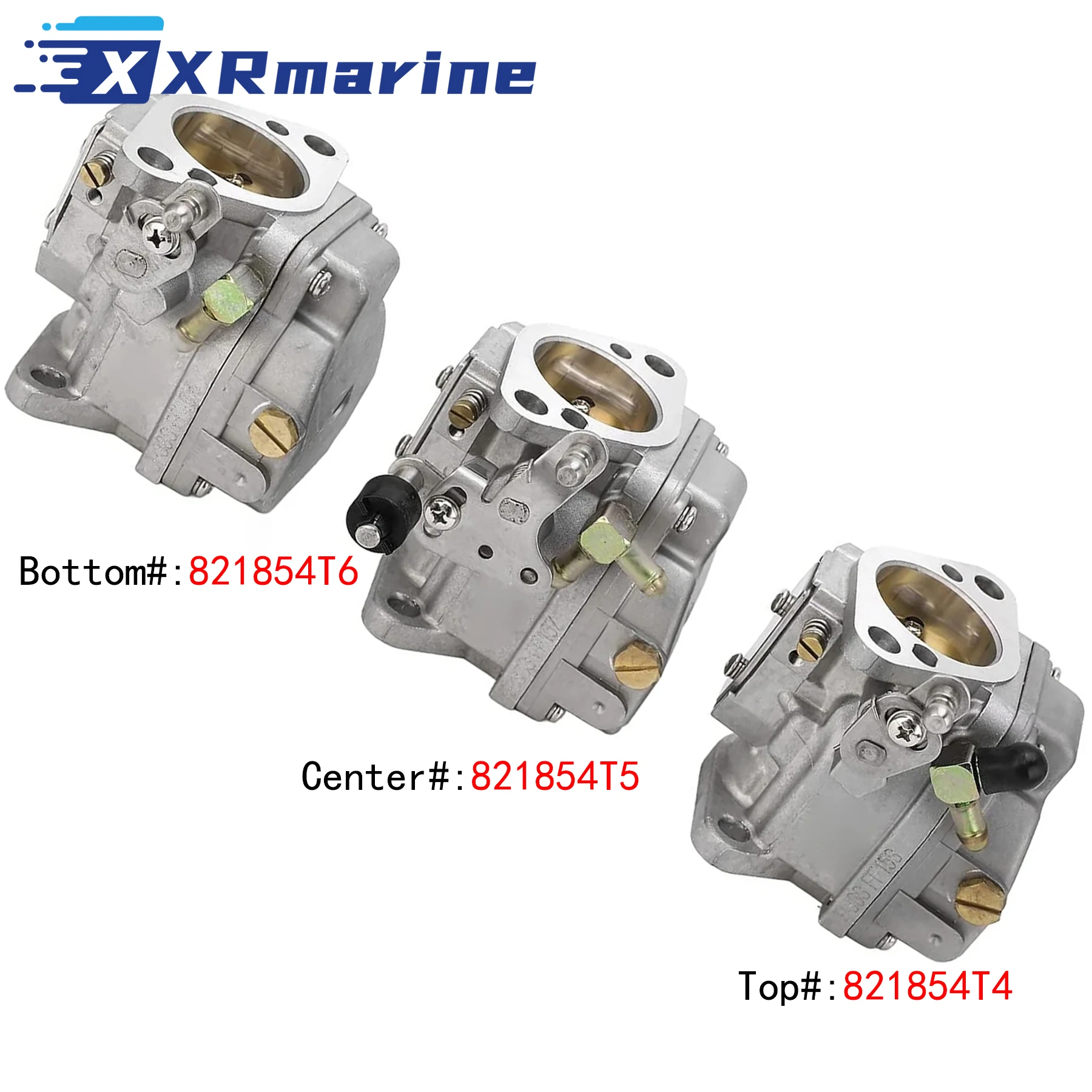 821854T4 821854T5 821854T6 Outboard Carburetor Carb Kit Fits for Mercury 2 Stroke 3 Cyl 40 To 60 HP Motors 821854A6 821854A4