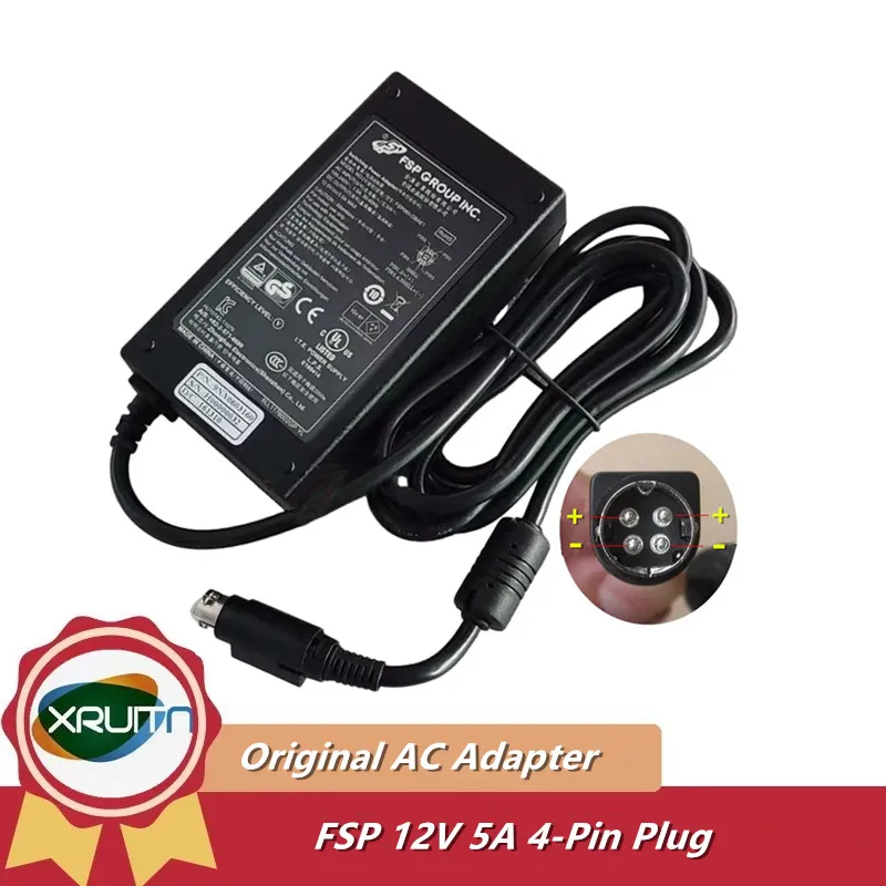 

Genuine FSP FSP060-DBAE1 FSP060-DIBAN2 12V 5A 60W Switching Power Adapter Charger 4-pin (Din) Plug
