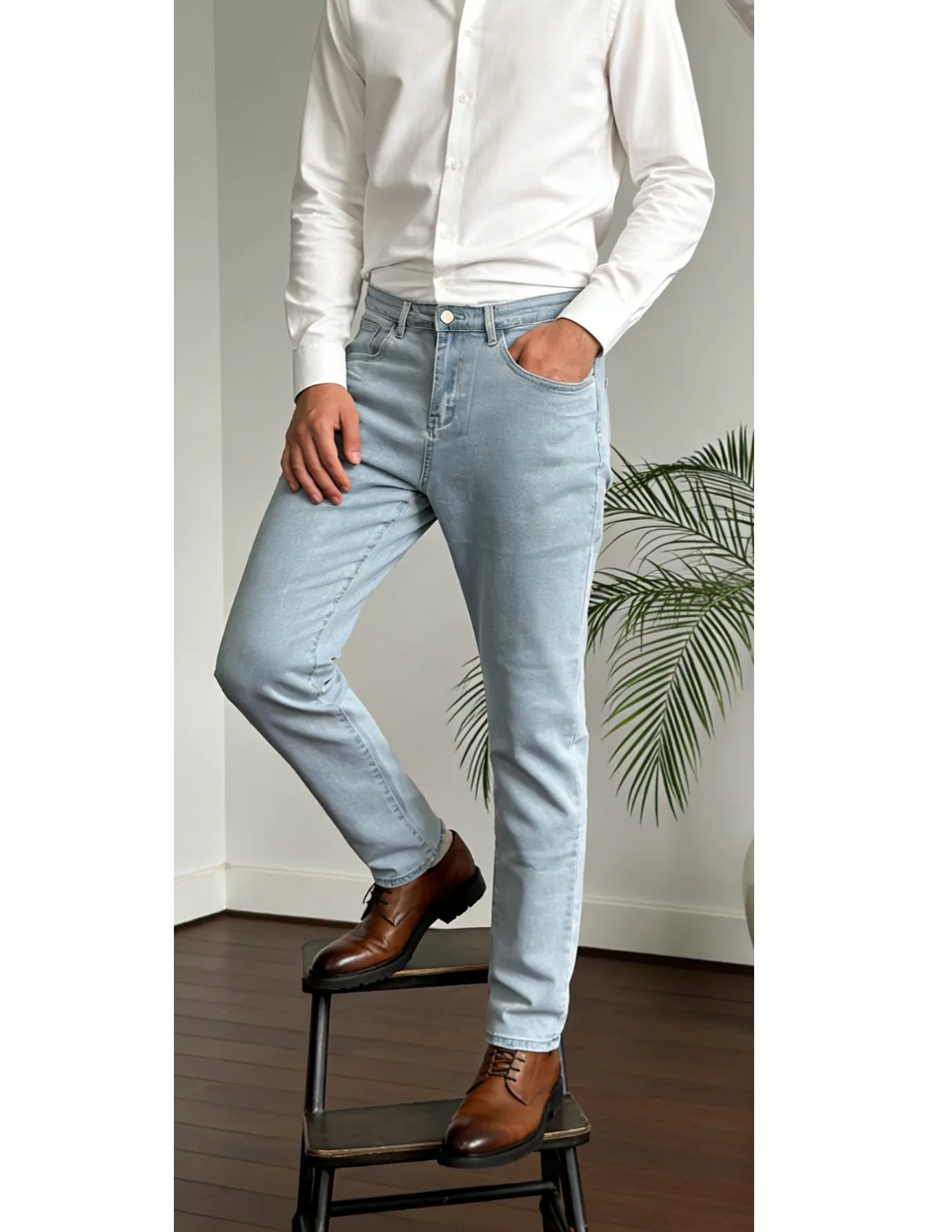 

Микроэластичные узкие джинсы с эффектом похудения и удлинения ног, европейский хит продаж