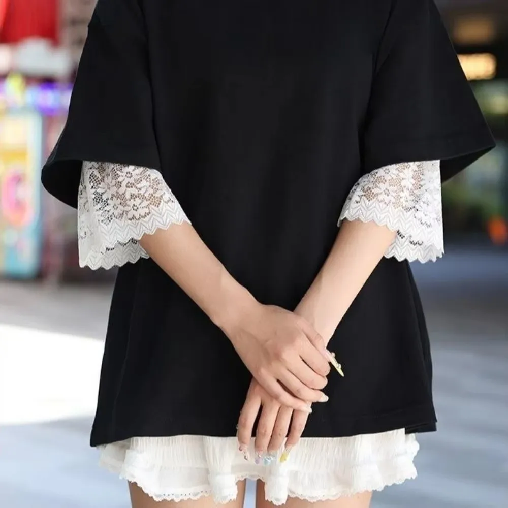 Elegant Solid Color Lace Floral Cuffs Bell Sleeves Mesh Fake Sleeves White Stretchable Wrist Accessories Wedding Dress
