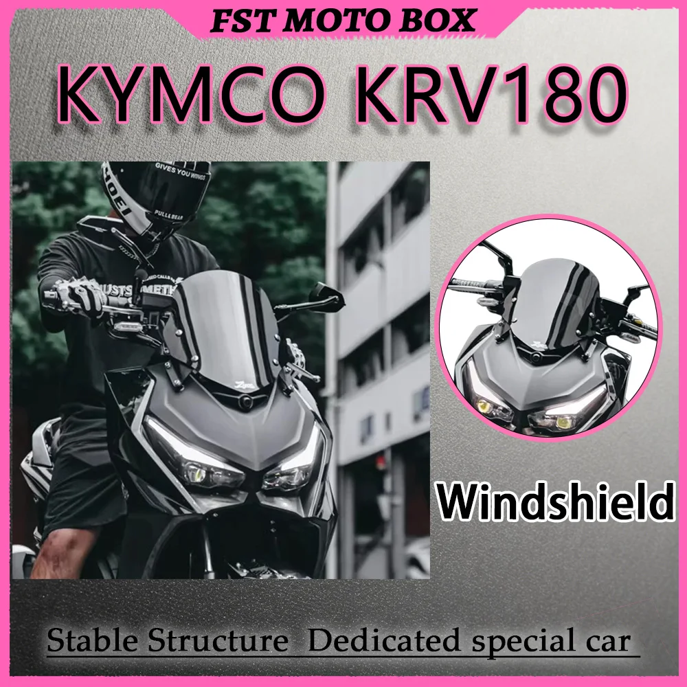 FOR Kymco KRV180 Sport-Style Front Windscreen Aerodynamic Curved Structure Optimizes Airflow at Vehicle Front