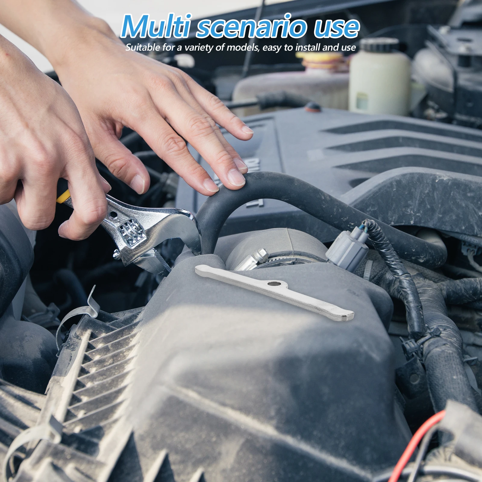 

4 Pcs Valve Cover Stay Rod Spreader Kit Car Engine Chrome 4-3 7 Compatible SBC 283 305 327 350 Metal Hardware Attachment