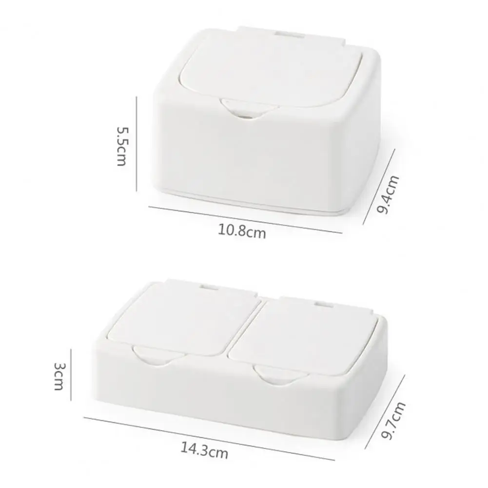 Swab Balls Holder Cosmetics Case Push Button PP Makeup Cotton Storage Organizer Desktop Cotton Pads Box Floss Dispenser