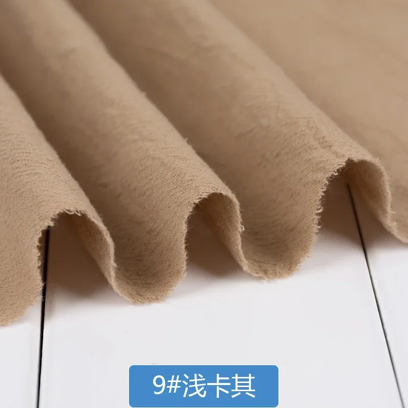 Solid Color Washed Cotton Linen Cloth, Soft Fabric, DIY Dress Robes, Make Spring and Autumn Clothing, 130cm x 50cm, 210g per m