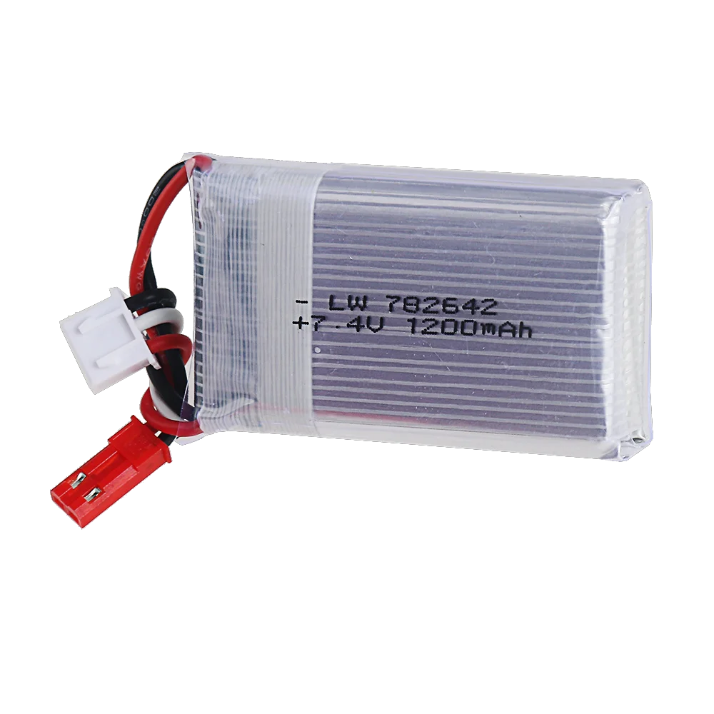 2S 7.4 v 1200 mah Lipo Battery 782642 For MJXRC X600 RC Drone 2S 1200mAh 25C Rechargeable battery With JST SM EL-2P PLUG