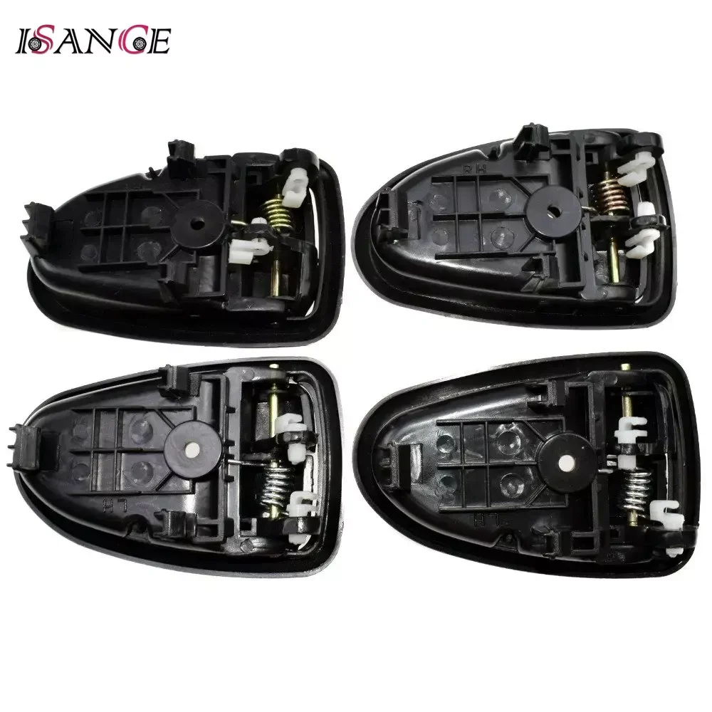 4pcs For 2000-2006 Hyundai Accent 1.5L 1.6L Inside Interior Door Handle Front Rear Left Right Driver Passenger Black / Chrome