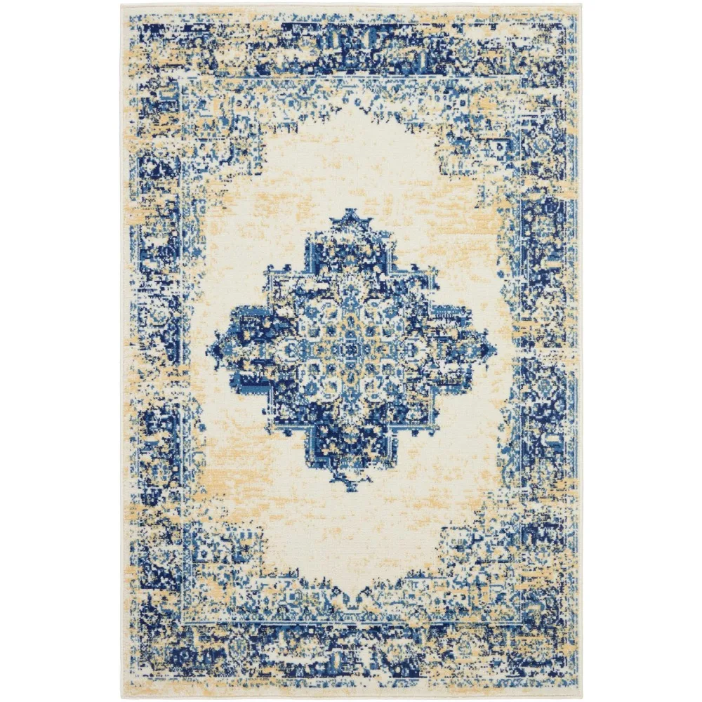 

Contemporary Medallion Loomed Area Rug, 4' x 6'