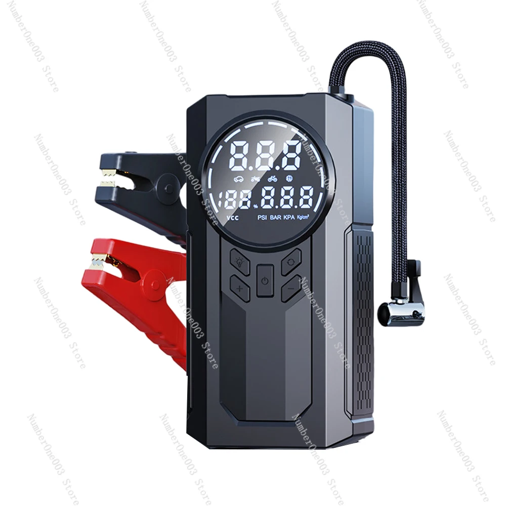 

8000mAh Portable Emergency Jump Starter With Tire Inflators 150PSI Car Jump Starter Power Bank Battery Jump Starter