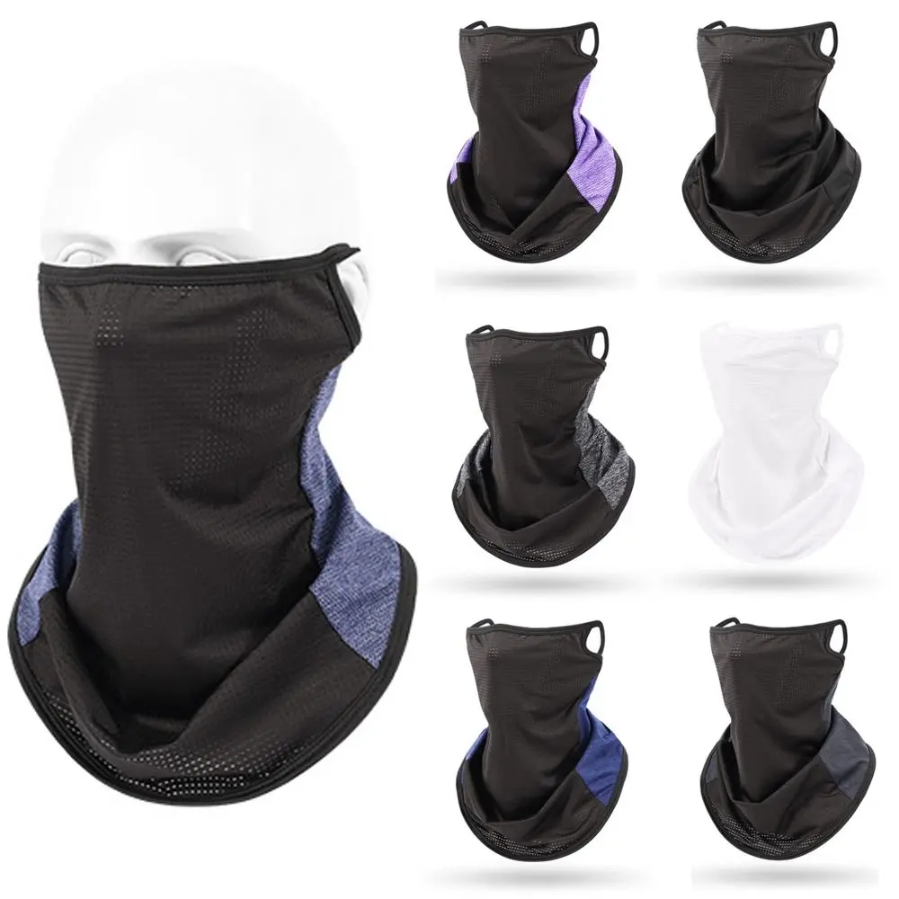 

Защита лица, сетка из ледяного шелка, чехол для езды на велосипеде на открытом воздухе, дышащий треугольный шарф, летняя бандана для мужчин и женщин
