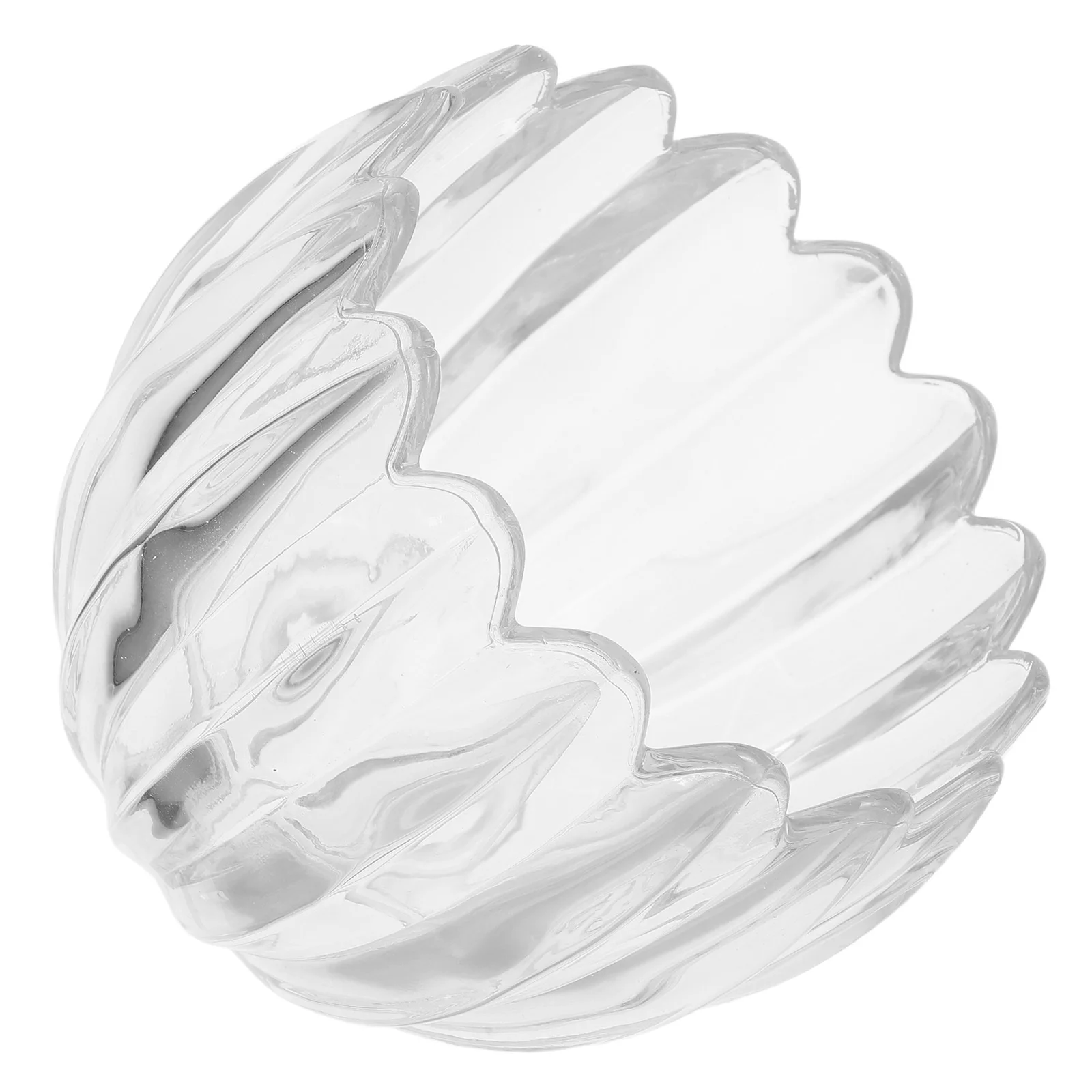 

Glass Lamp Shade Clear Pumpkin Shaped Handcrafted Pendant Light Fixture Cover for Bedroom Kitchen Hall Bathroom