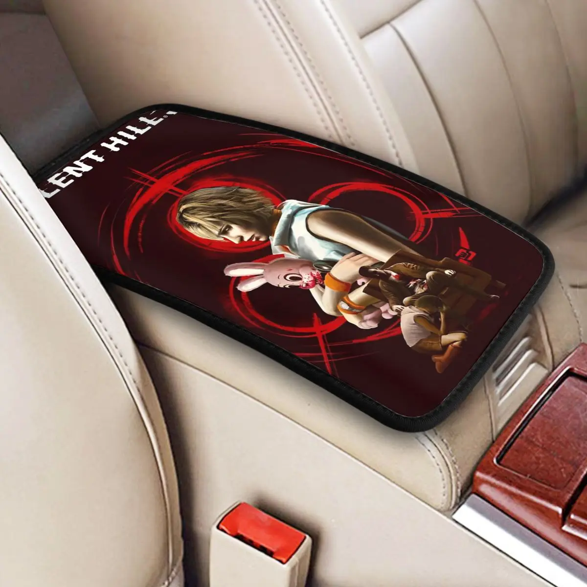 32x19cm Car Armrest Cover Mat Silent Hill  Center Console Cover Pad Auto Styling Interior Accessories Automobiles Armrest Pad