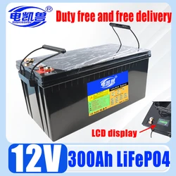 12V 24V 150Ah 300Ah 100Ah LiFePo4 Battery Built-in BMS Lithium Iron Phosphate Cells For Outdoor Camping Golf Cart Solar Storage