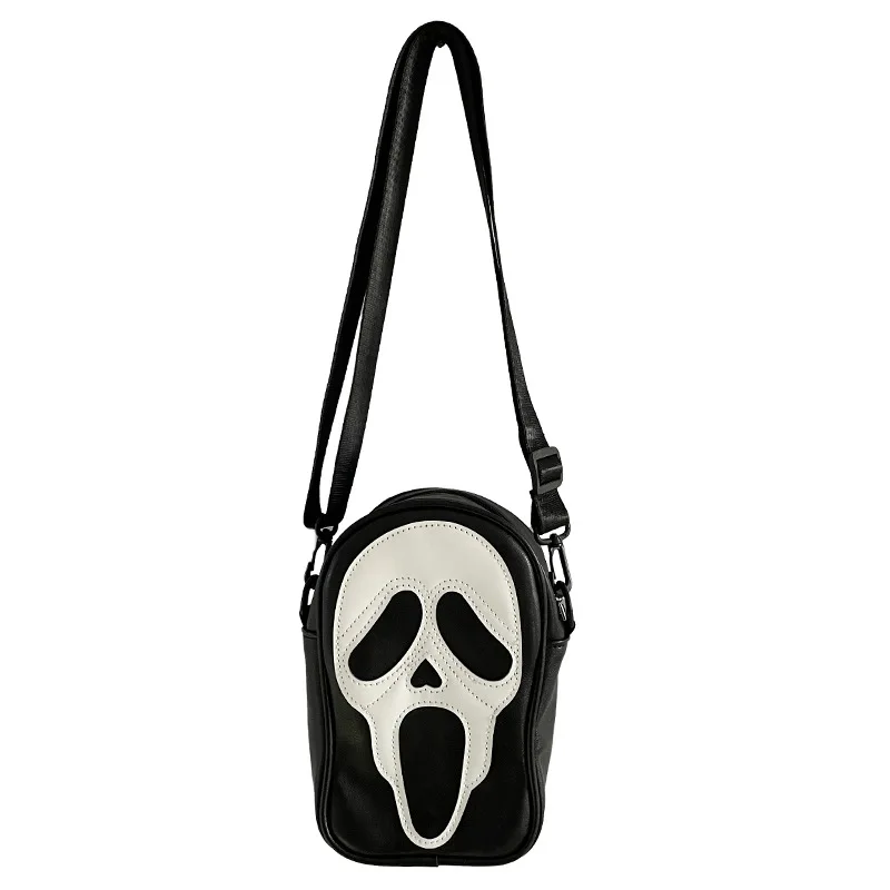 Vintage coreano spalla ascellare divertente Halloween diavolo fantasma Tote Bag borse da donna borse in pelle borse in Pu borse da donna