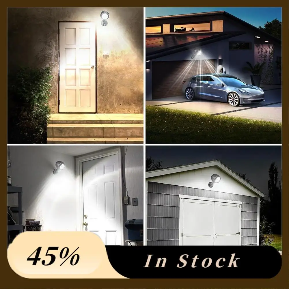 A60Z Luce con sensore di movimento a batteria superiore Luci di movimento a batteria per esterni 6 LED - 6000K On Off automatico Confezione da 2