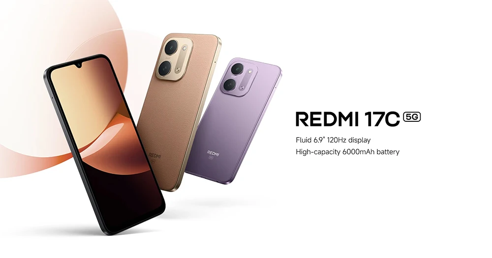 Global Version Redmi 17C 5g Ultra Hd Immersive Smartphone 6.9" 120Hz Display 50Mp Ai Camera System Massive 6000Mah Battery Mobile Phone