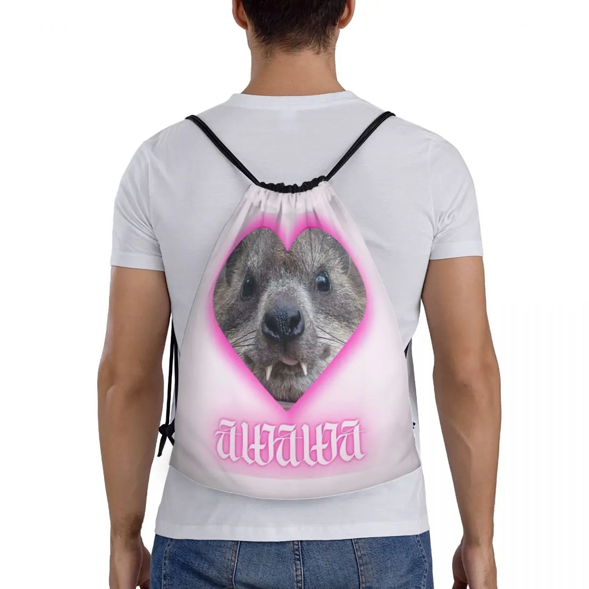 

Рюкзаки Rock Hyrax Awawa Away для влюбленных, модные портативные сумки на шнурке, сумки для обуви, сумки для книг для путешествий, школы