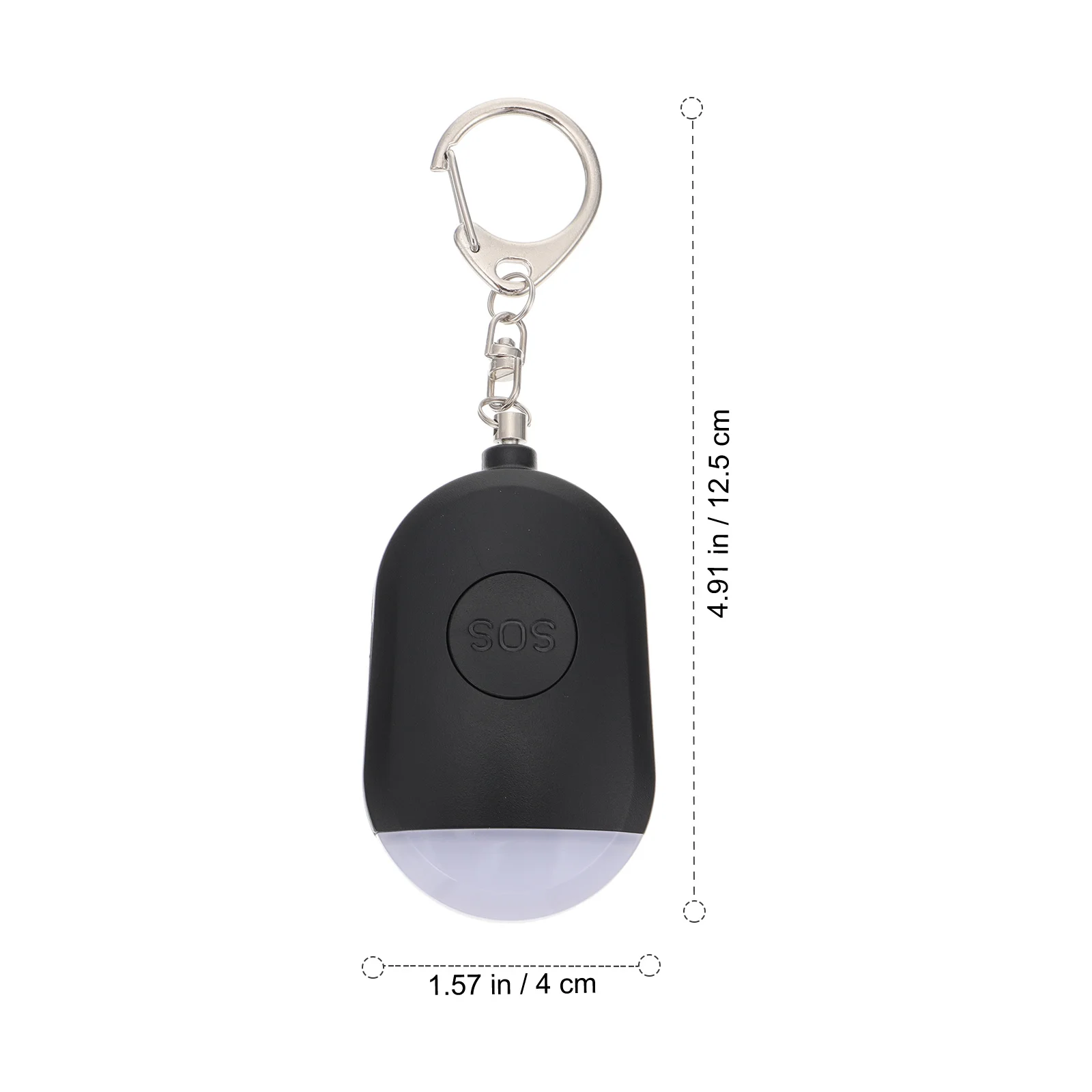 Persoonlijk beveiligingsalarm Compacte veilige sleutelhanger met led-licht voor buiten noodgevallen Draagbaar geluidsalarmapparaat