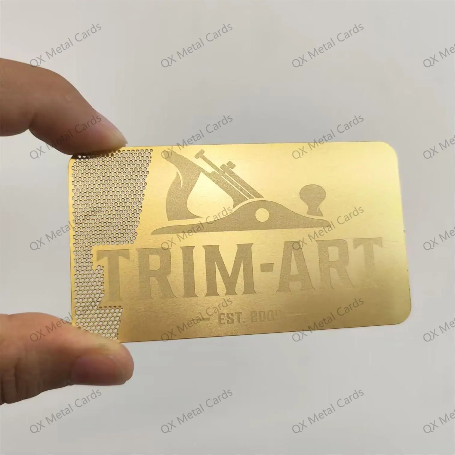 0.5mm Matte Gold Metal Business Cards