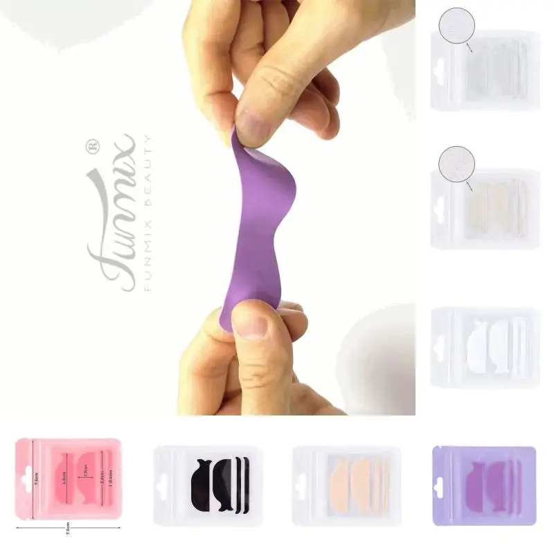 1/5 Packs Reusable Silicone Eyelash Pad Lash Extension Perming Patches Lash Lift Ribbons Dolphin Shape Makeup Tools
