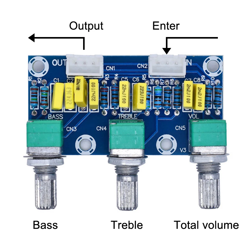 Subwoofer PCB Adjustment Amplificador XH-M802 Amplifier Board High And Low Voltage Mixer Tone Board Volume Control