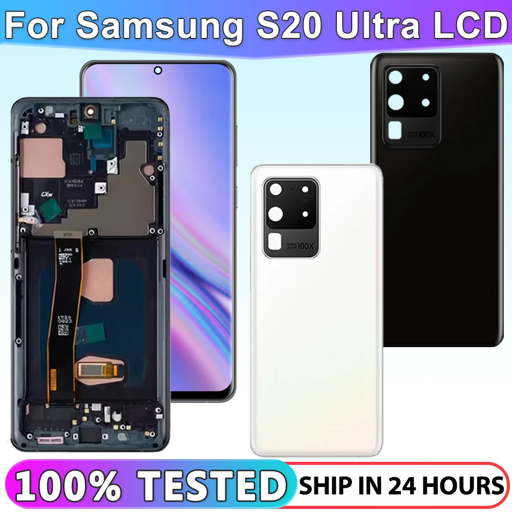 

TFT S20 Ultra 5G Screen Replacement For Samsung Galaxy S20 Ultra lcd Display G988 G988U Digital Touch Screen Assembly with Frame