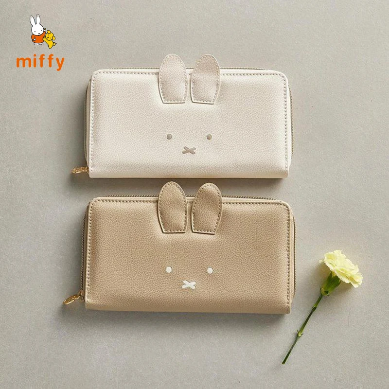 

Kawaii Miffy Wallet Cartoon PU Multiple Card Slots Coin Purse Anime High-quality Delicate Wallet Girl Perfect Birthday Present