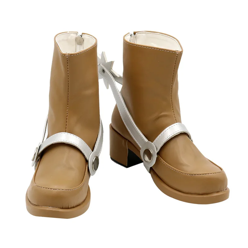 Chaussures de Cosplay Gyro Zeppeli, bottes marron mi-mollet, accessoires de Costume de fête de carnaval d'halloween pour adultes