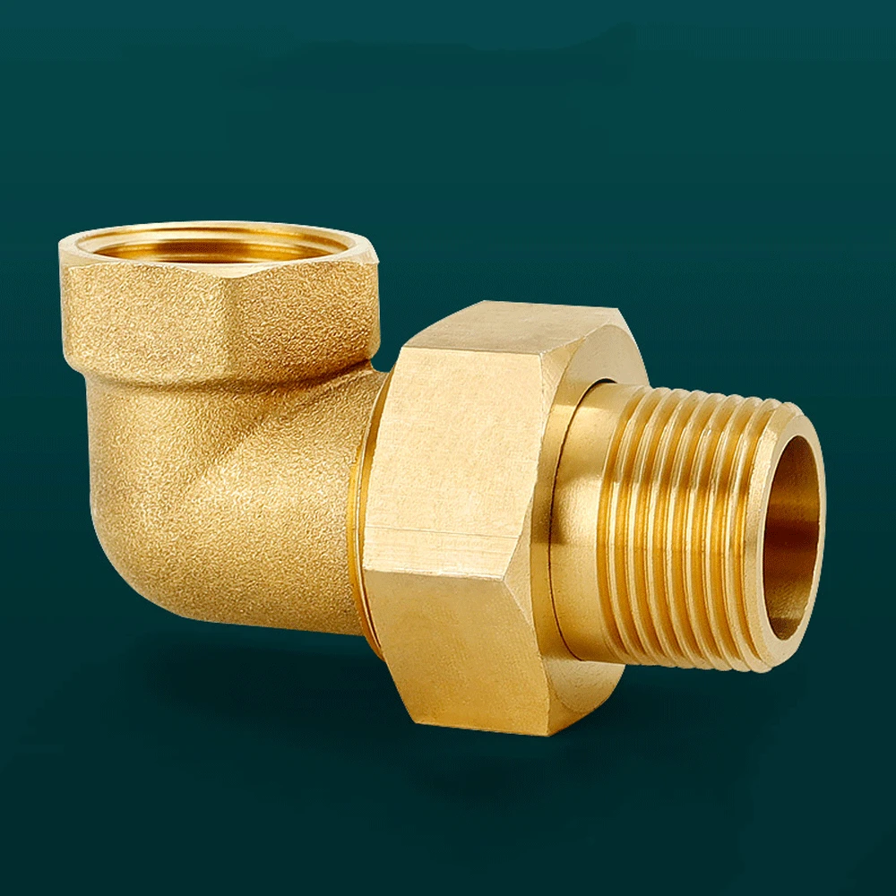 

Brass 1/2" 3/4" 1" BSPP Female To Male Thread Elbow Pipe Fitting Thickening Union Joint Water Gas Adapter Coupler Connector