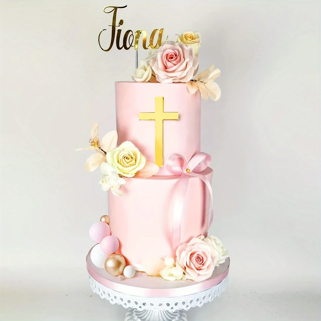 2/4/6 stücke Gold Kreuz Kuchen Topper Acryl Kreuz Geburtstag Cupcake Dekorationen DIY Taufe Erstkommunion Baby Dusche hochzeit Party – Detail 4
