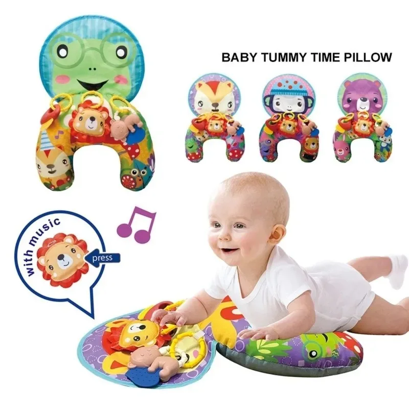Black And White High Contrast Baby Pillow Double-Sided Head-up Design Double-Sided Sensory Toy Head-up Training Pillow