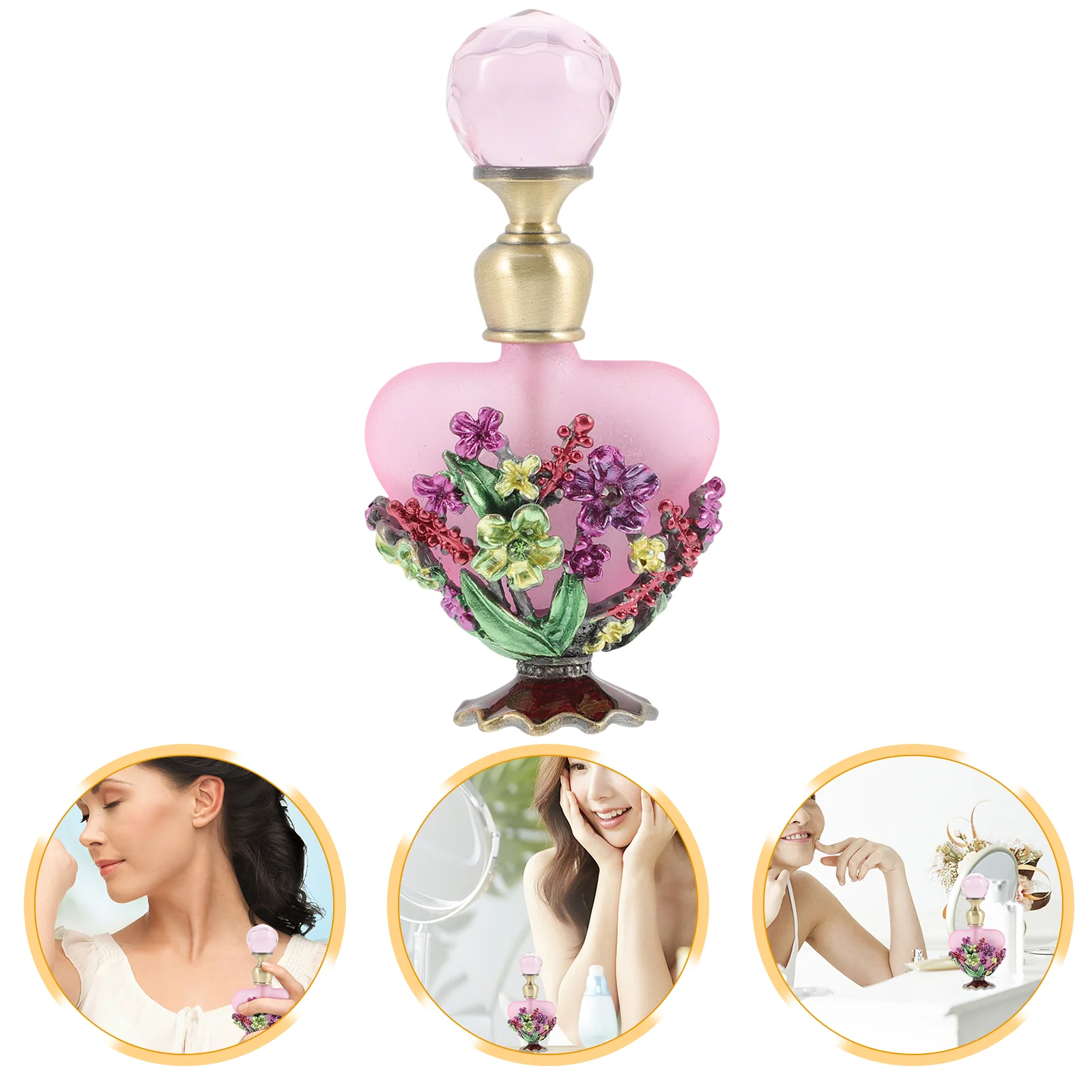 

Perfume Bottle Exquisite Fragrance Empty Men Decorate Glass Aroma Sub Retro Metal Travel Spray