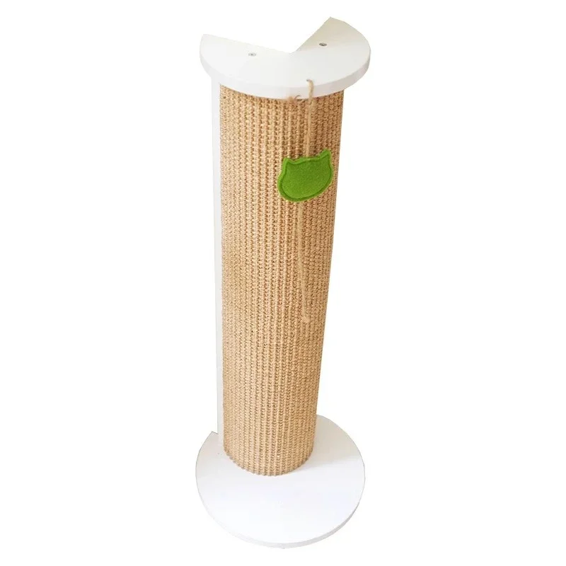 Solid wood anti-cat scratching corner protection column, sisal column corner vertical cat scratching column