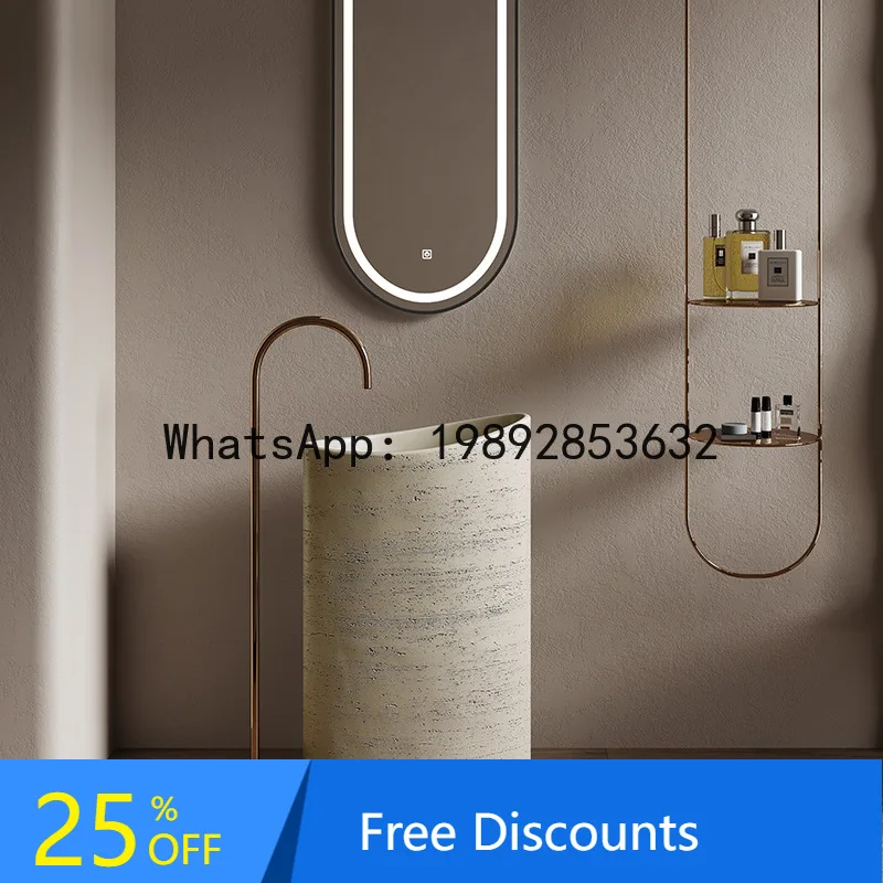 

Bathroom Washbasin Integrated Floor-standing Washstand Column-type Hand Washing Basin