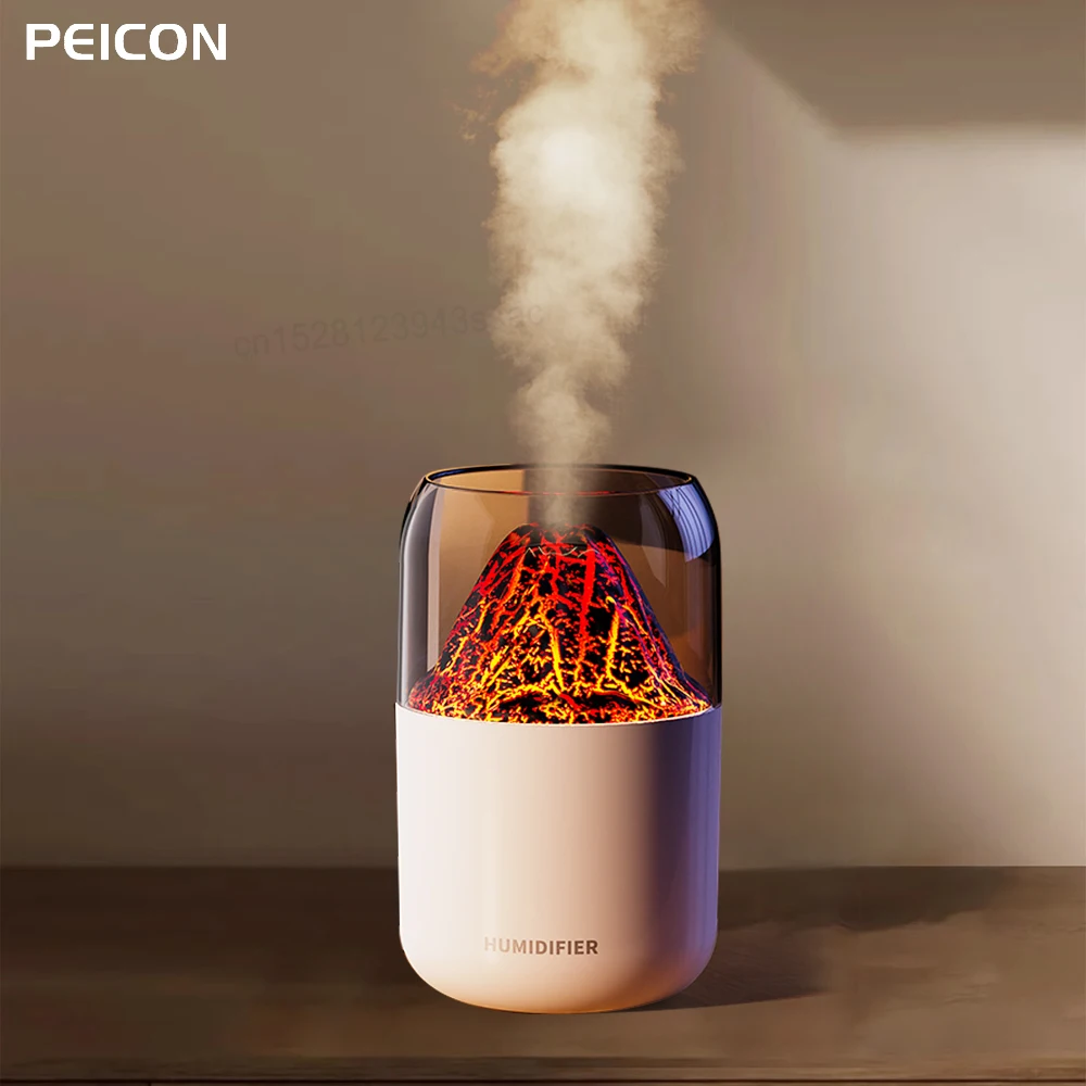 Mini humidificador de aire portátil, difusor de aceite esencial, silencioso, atomización de aire, purificador de coche con lámpara LED