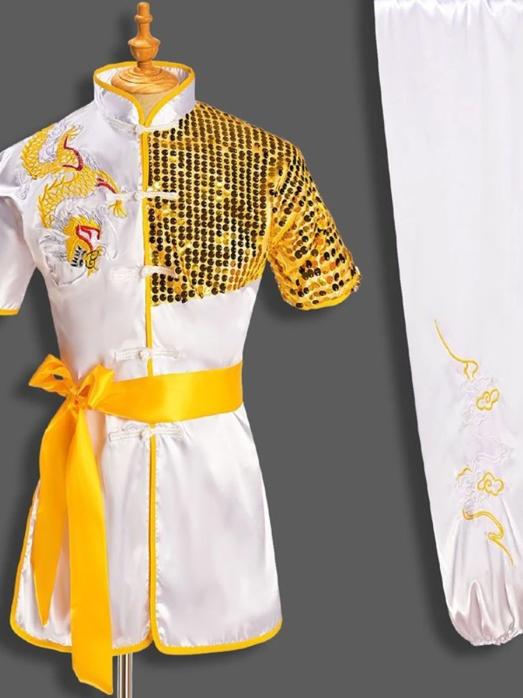 Traditional Wushu Kungfu Clothes Martial Arts Suit Embroidery Dragon Costumes Adult Kung Fu Uniform Taekwondo Morning Exercise