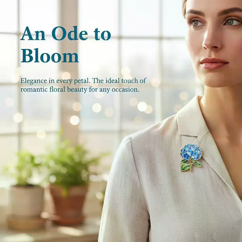 Elegant Botanical Enamel Flower Pins Assorted Plant Lapel Brooches: 1/4pcs Women Clothing Accessories