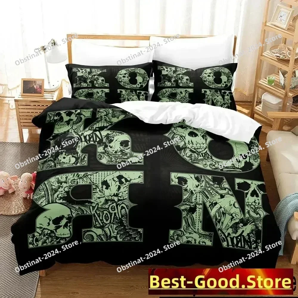 

3D Print Korn Rock Bedding Set Duvet Cover Bed Set Quilt Cover Pillowcase Comforter king Queen Size Boys Adult Bedding Set