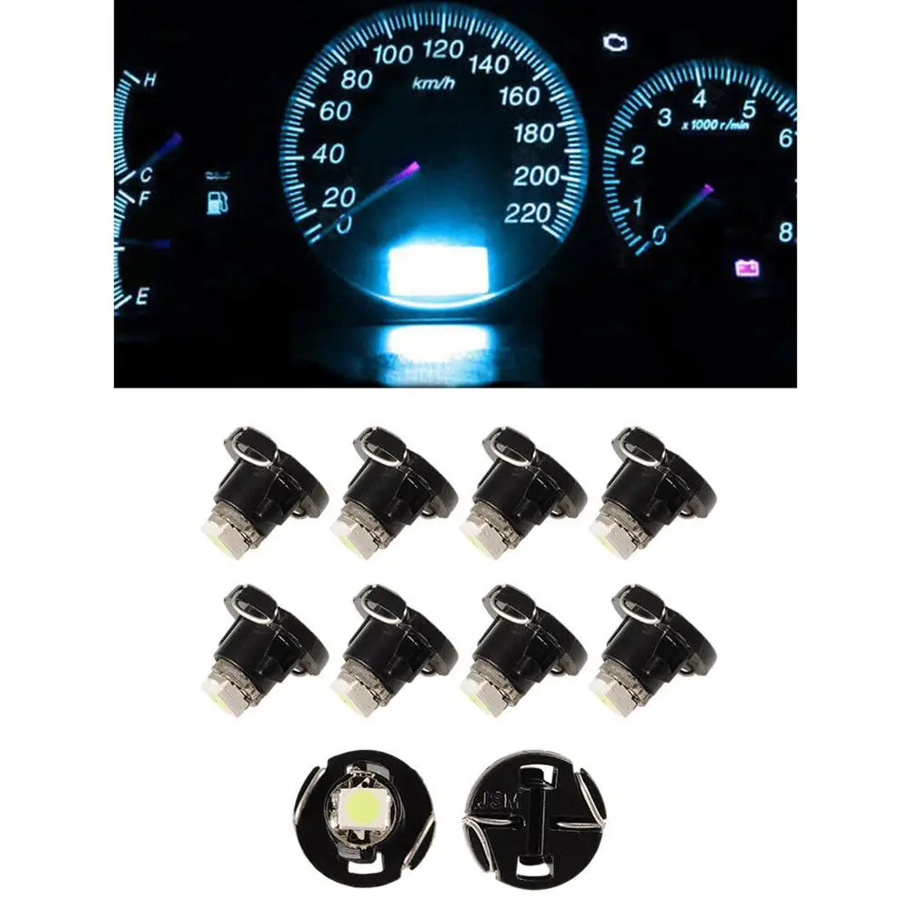 

Kits LED Light 1-10Pcs/Set 12-14V DC Brightest Bulbs Climate Cluster Dashboard Gauge Ice Blue Useful Brand New