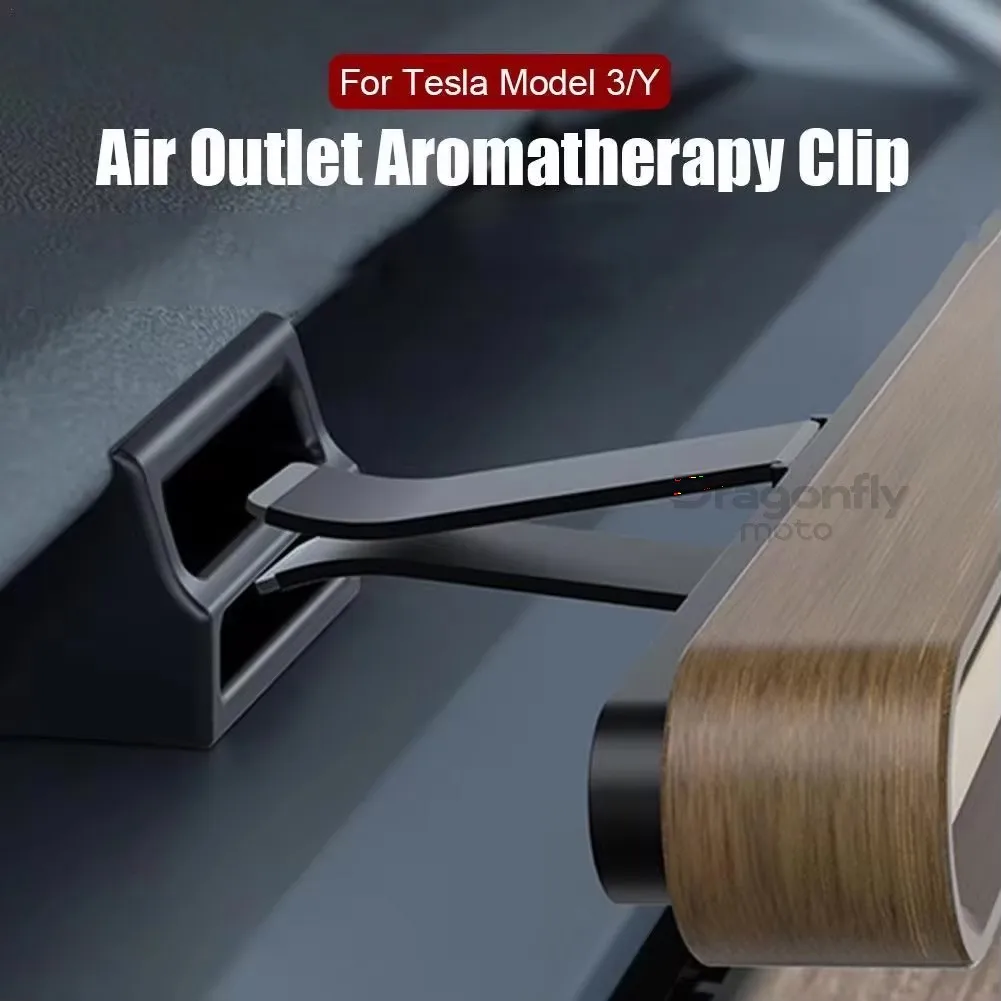 Air Outlet Aromatherapy Clip for Tesla Model Y/3 Car Aromatherapy Clip Holder Air Vent Outlet Freshener Installation Accessories