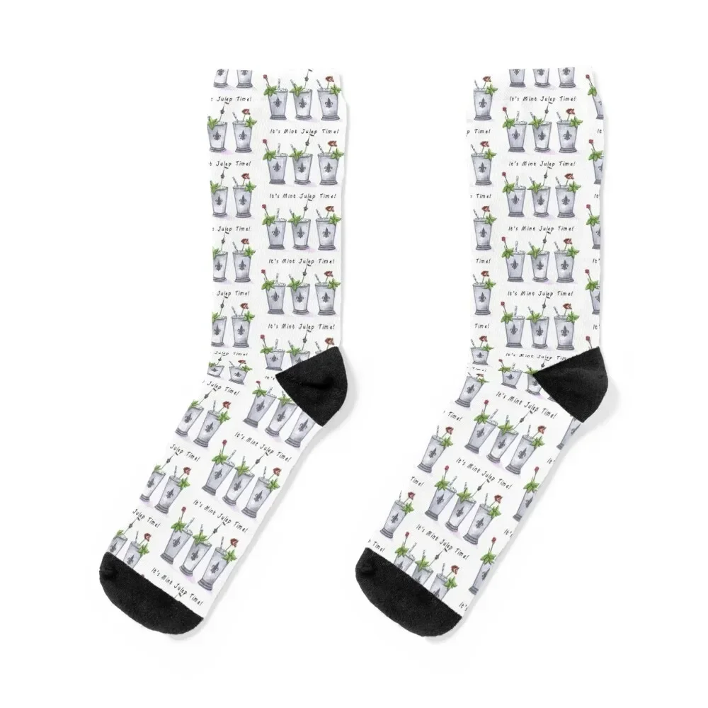 

It's Mint Julep Time! Socks Novelties Toe sports Boy Socks Women's