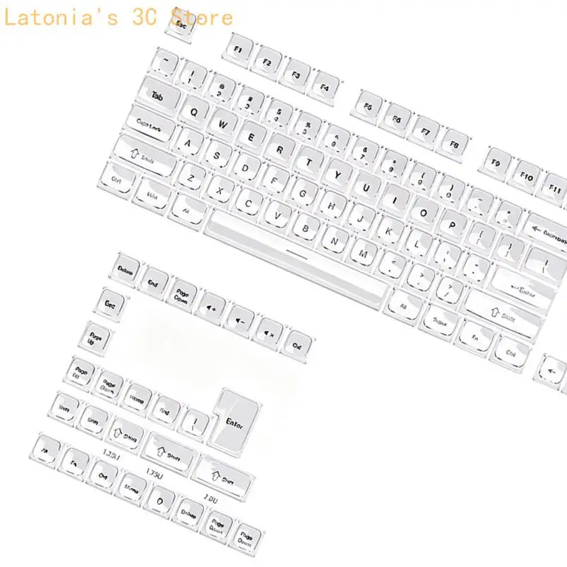Translucents Crystal Jellys Tastenkappen-Set für mechanische Tastatur, 132 Tasten, MDA-Profil mit MXes-Style-Vorbau und – Detail 3