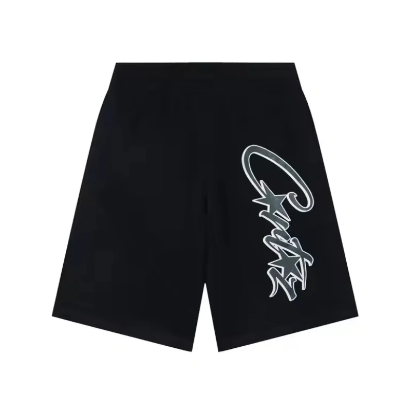 Men's Daily Casual Short Pant Summer Simple 3D Letter Print Black Beach Shorts Outdoor Street Breathable Quick Drying Swim Trunk