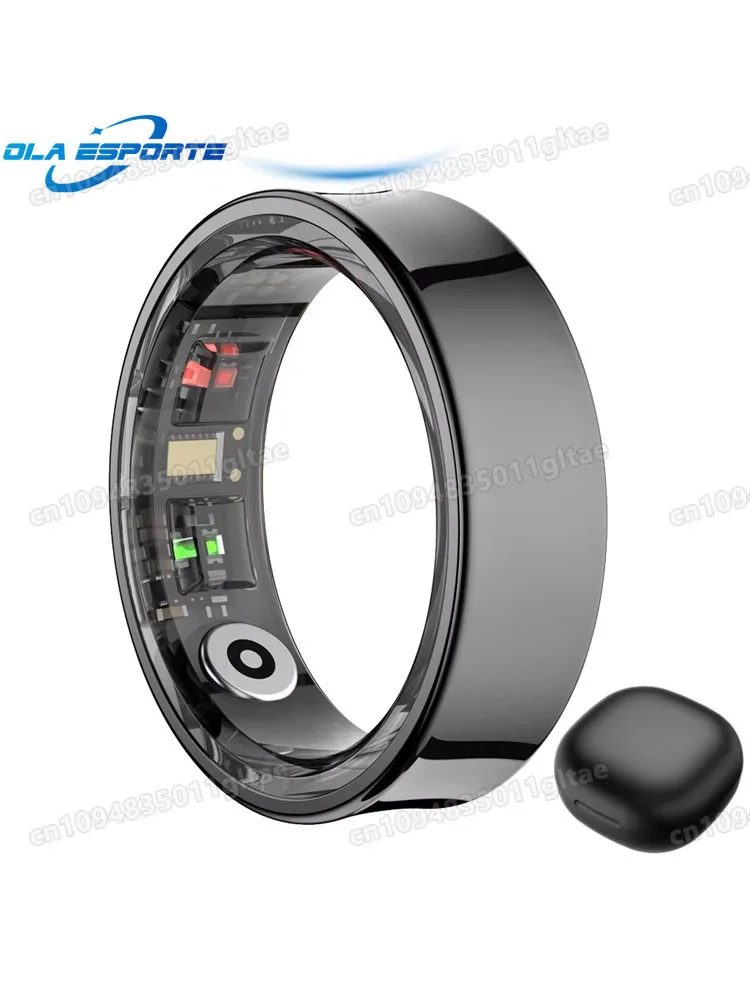 R10 Smart Ring mit Ladehülle für Männer und Frauen, Blutdruck- und Schlafüberwachung, 5ATM wasserdicht, Smartring mit Multi-Sport-Modi HT30
