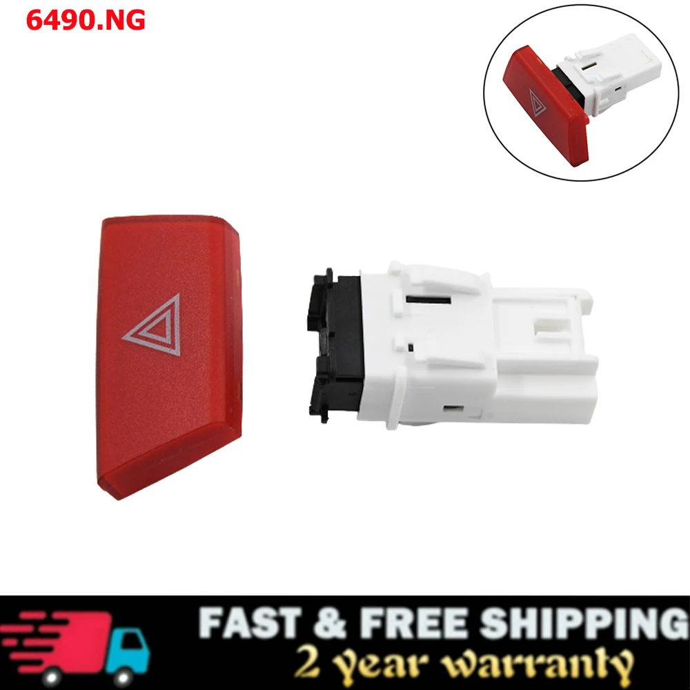 Warning Hazard Light Emergency Button Switch For Citroen C1 Toyota Aygo Mk1 Peugeot 107 6490.NG 6490NG 6490 NG