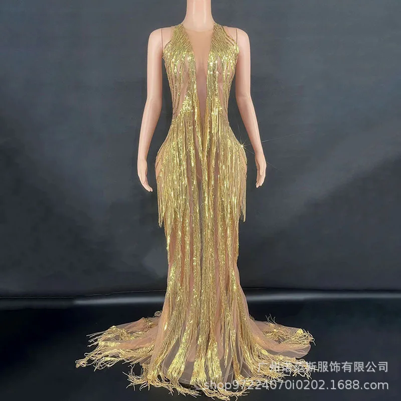 فستان مثير بشراشيب أرجواني لزائدة في يوم رأس السنة الجديدة ملابس أداء المضيف للكبار نموذج المنصة ملابس عصرية تظهر الأزياء #6