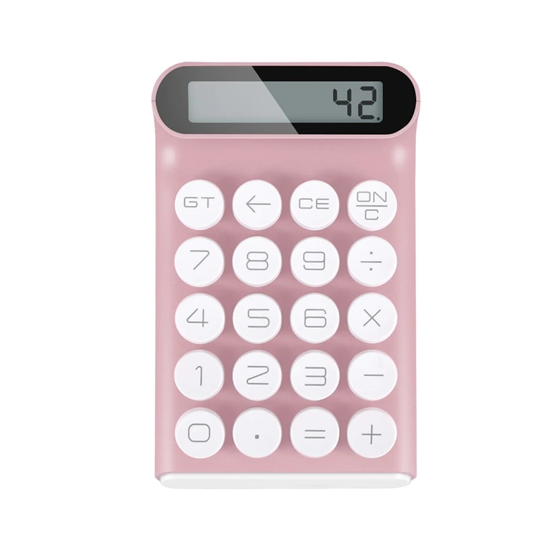 

Retro Calculator Mechanical Keyboard Portable Computer 10 Digit LCD Display Financial Office Fashion Calculator