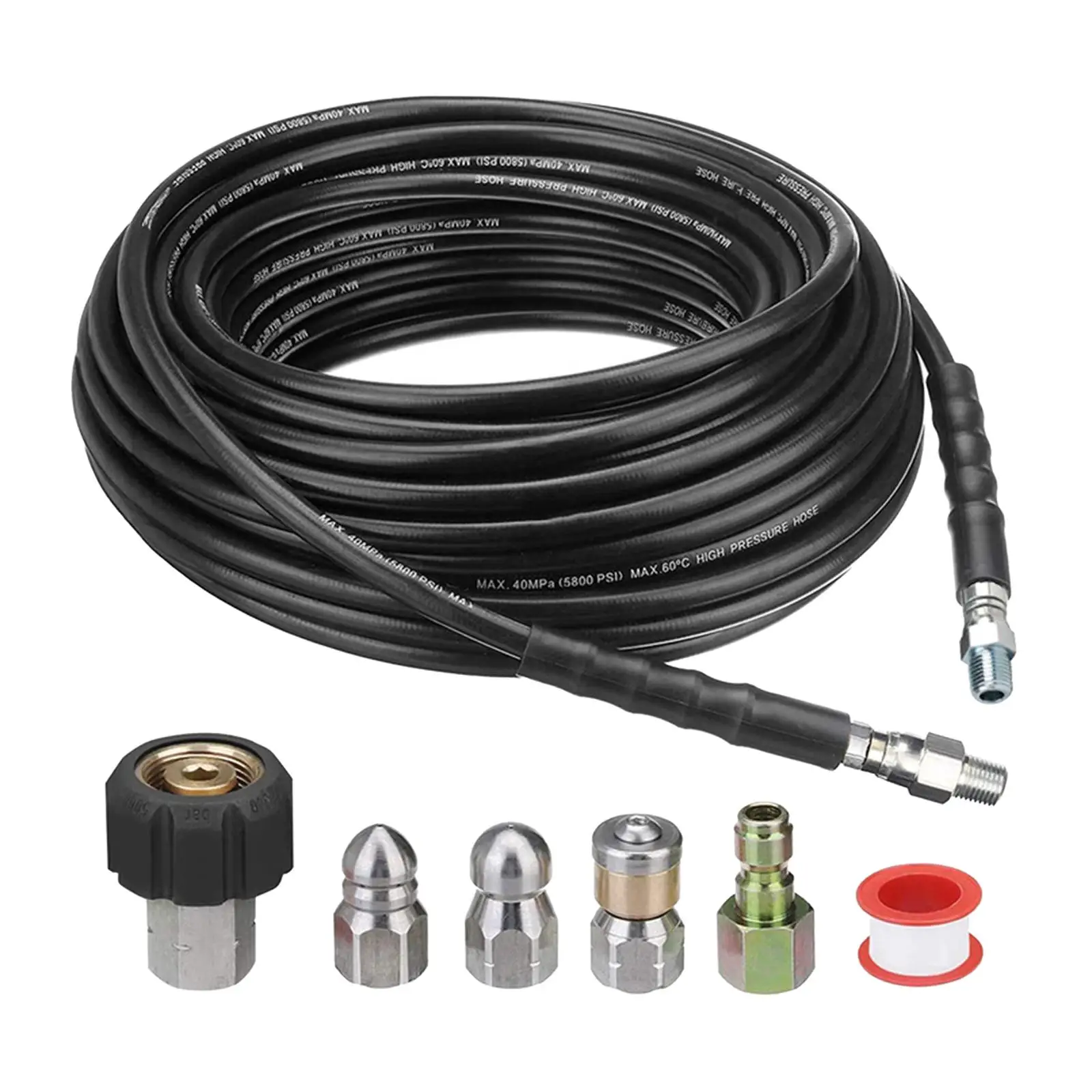 Pressure Washer Hose 50 Ft Cleaning Compatible Cleaner for Household